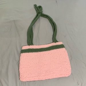 Crochet pink and green BAG!